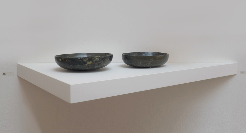   Two Offering Bowls, &nbsp;2016  Hand-carved Egyptian breccia 