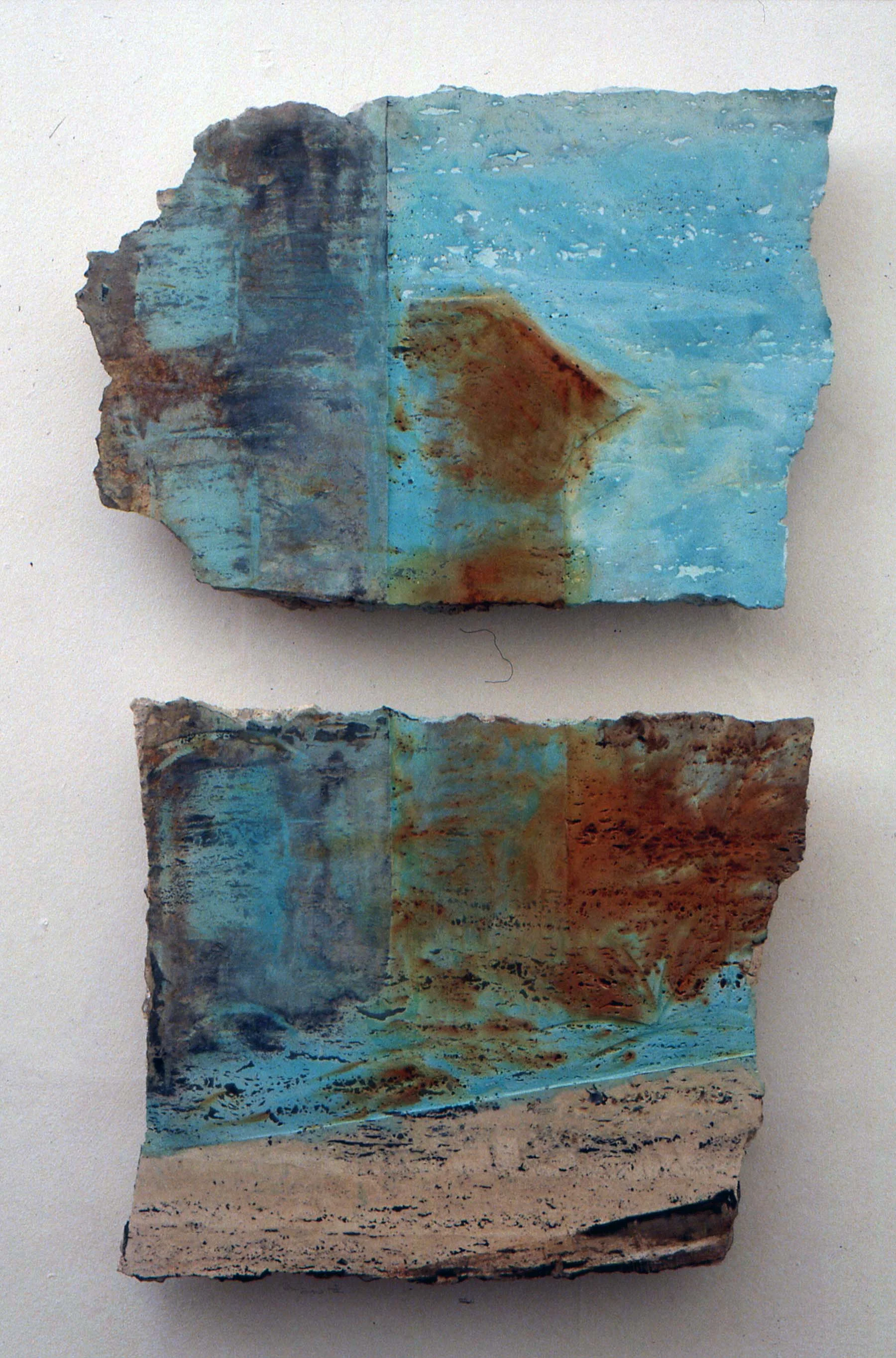 Study for View From the Loggia: (After Turner) , 1983 Travertine with oxides 50 x 25 x 3 cm Private collection London