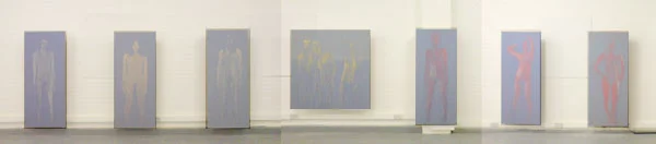 An installation of "Drip Figures" at the Truman Brewery, London