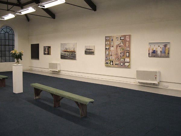 Installation view at "On the way to work", solo show at Bridport Arts Centre, Bridport