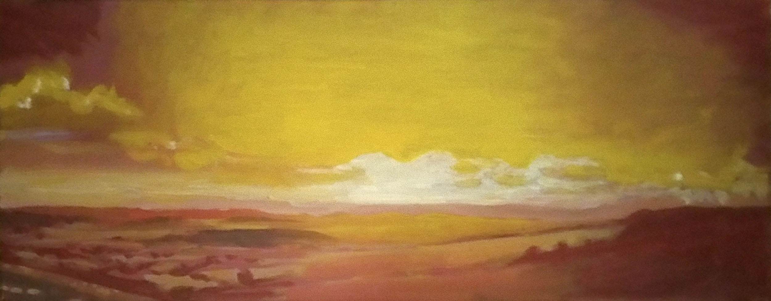 Eggardon Sunshine 20"x8" oil on canvas