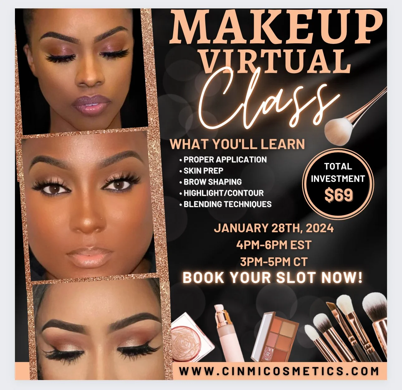 Makeup Virtual Class Jan 28,2024