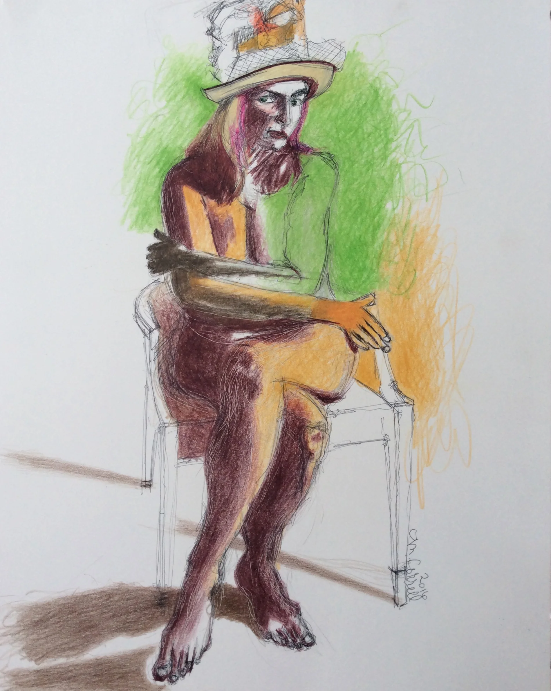 "The Hat with Green"