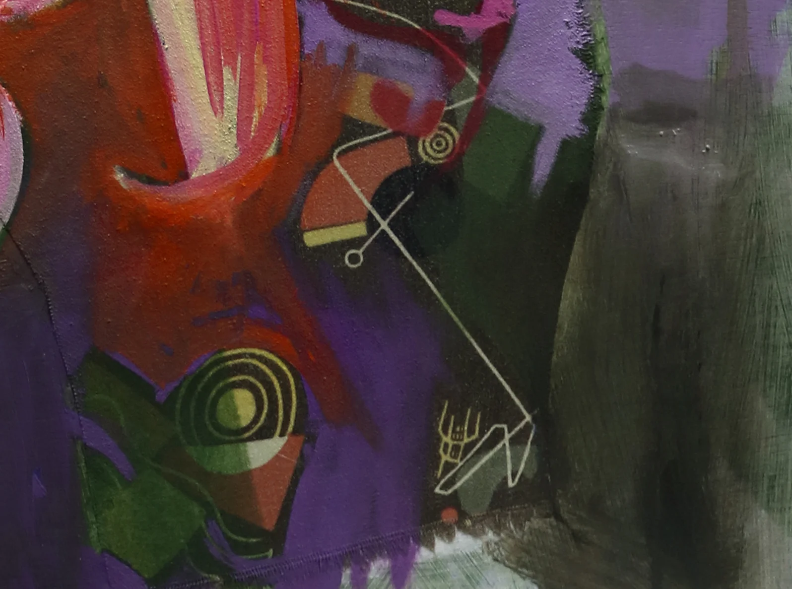 "Judy's Pink Lilies" detail