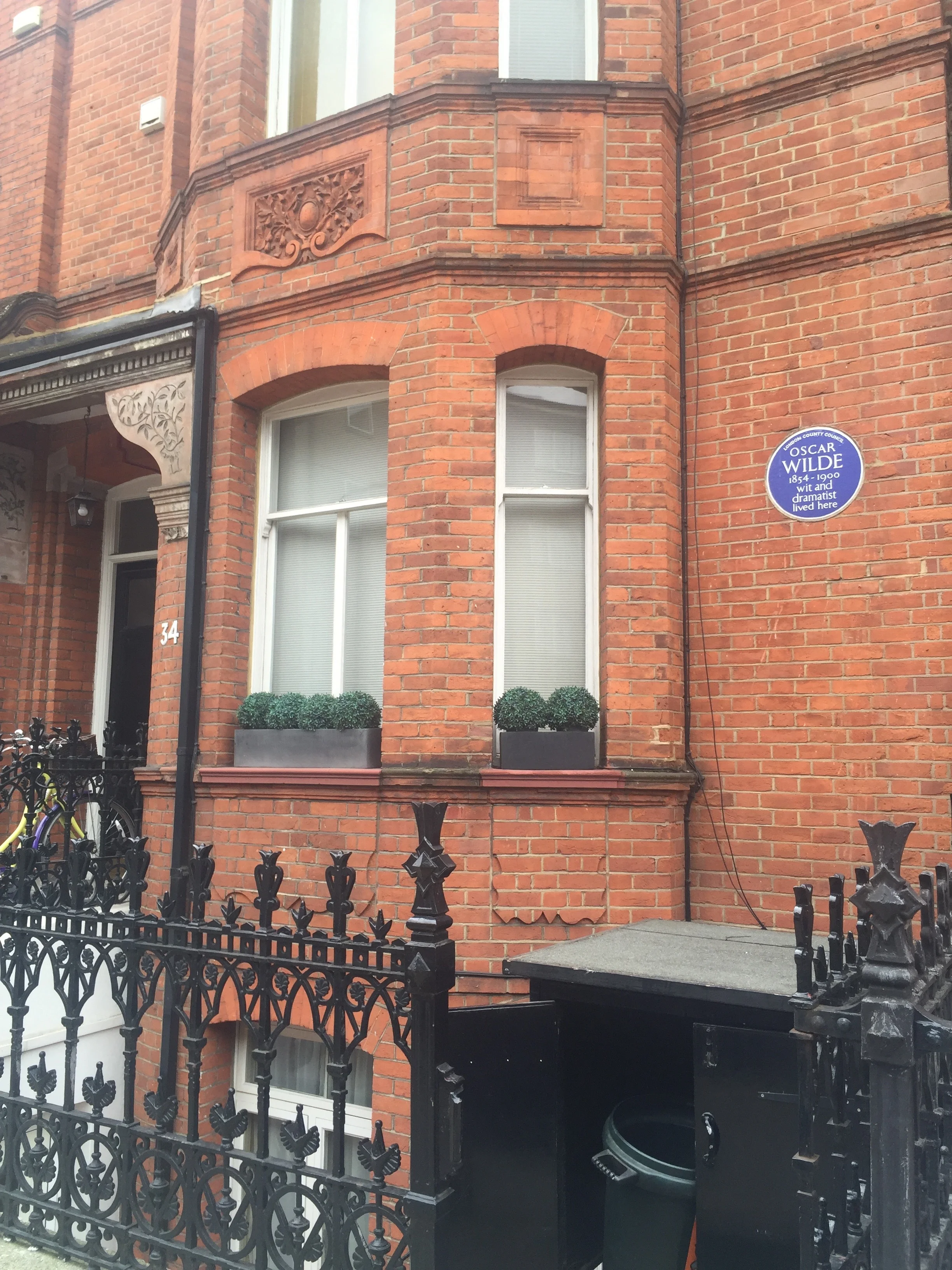 Oscar Wilde's former home in Chelsea.