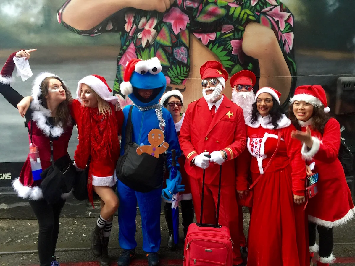 Enjoying Santacon London