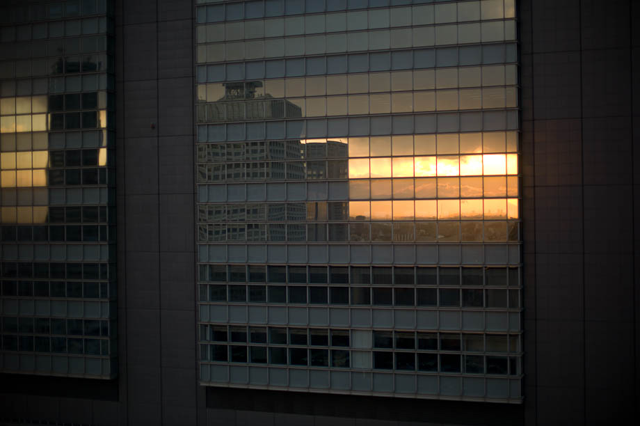 Sunset in a Tokyo Building
