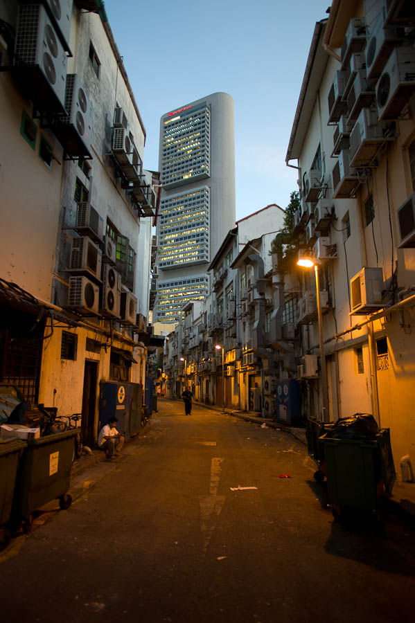 Boat Quay Alley in Singapore