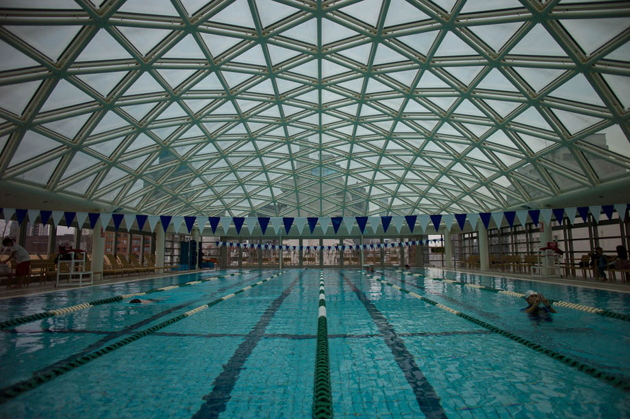 Roof Top Pool at The Tokyo American Club in Tokyo, Japan