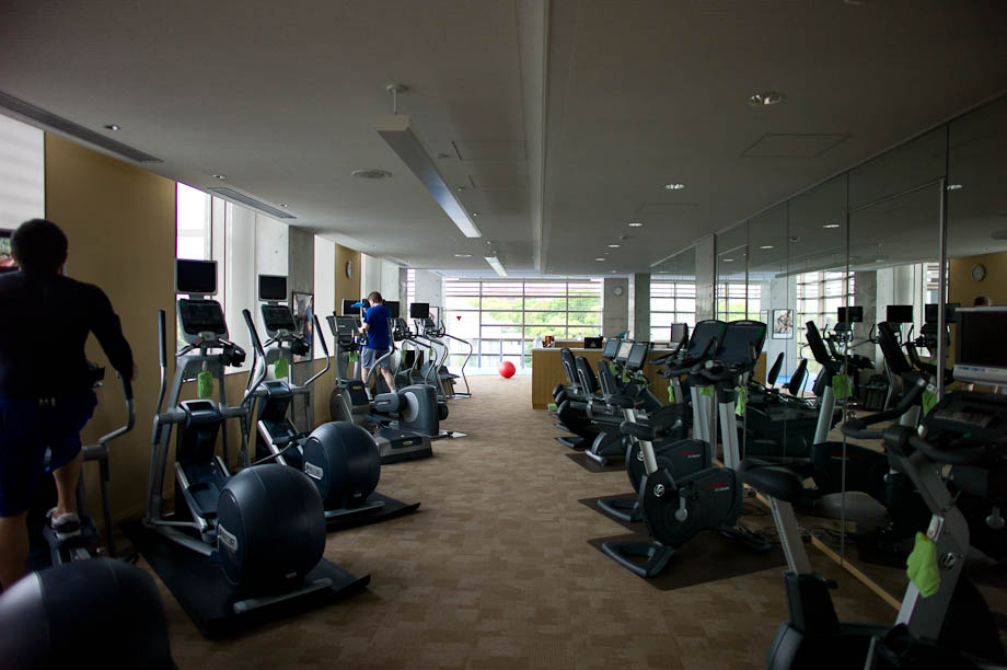The gym at The Tokyo American Club in Tokyo, Japan