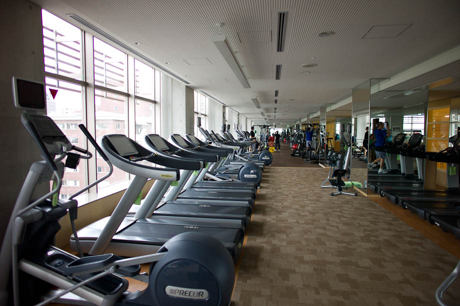 The gym at The Tokyo American Club in Tokyo, Japan