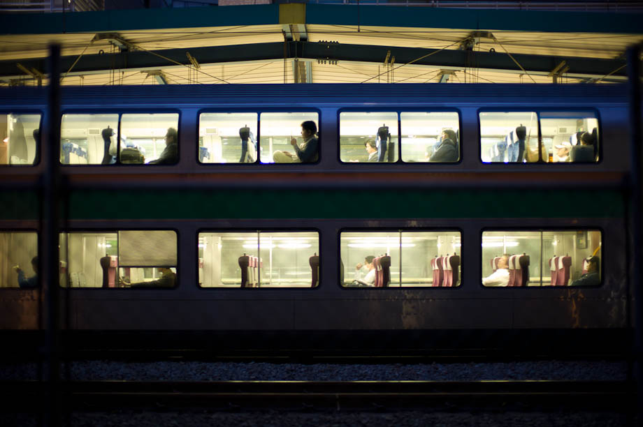 Train between Daikanyama and Shibuya in Tokyo, Japan