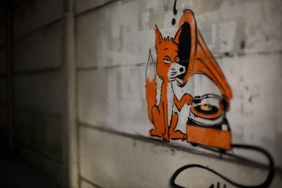 Cool wall painting in Nakameguro, Tokyo, Japan