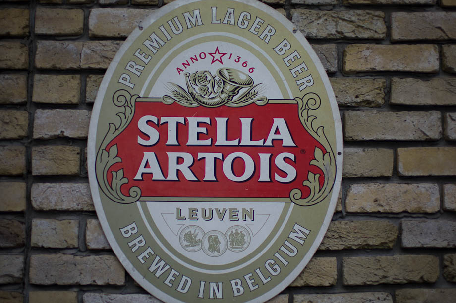 Stella Artois Beer sign in Shinjuku, Tokyo, Japan