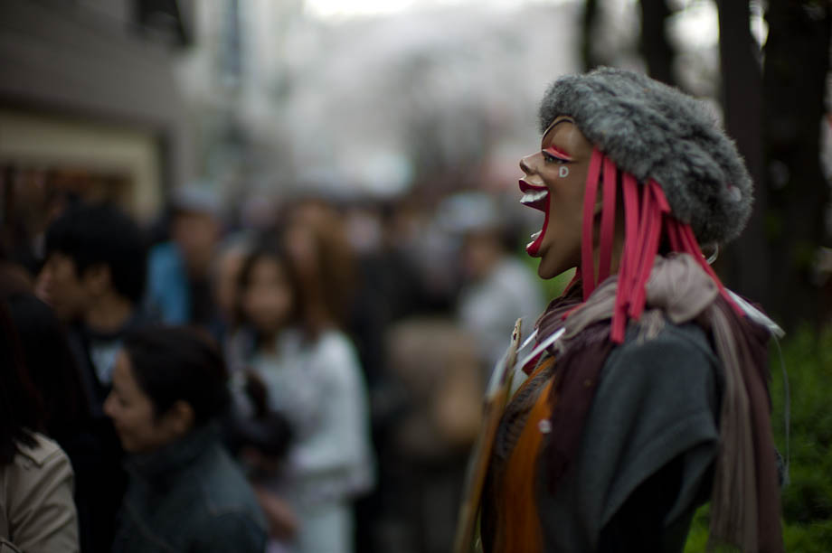 Screaming at Ohanami at Meguro River, Tokyo, Japan