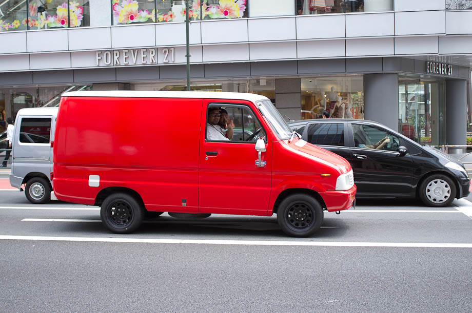Cool Red Van in Shinjuku
