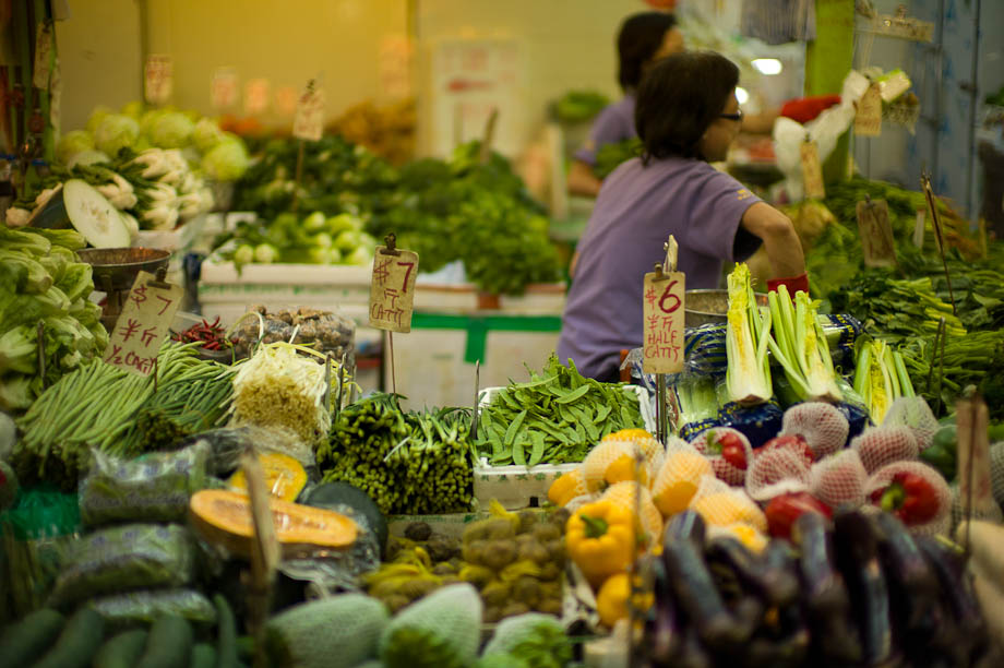 Wang Chai Market in Hong Kong