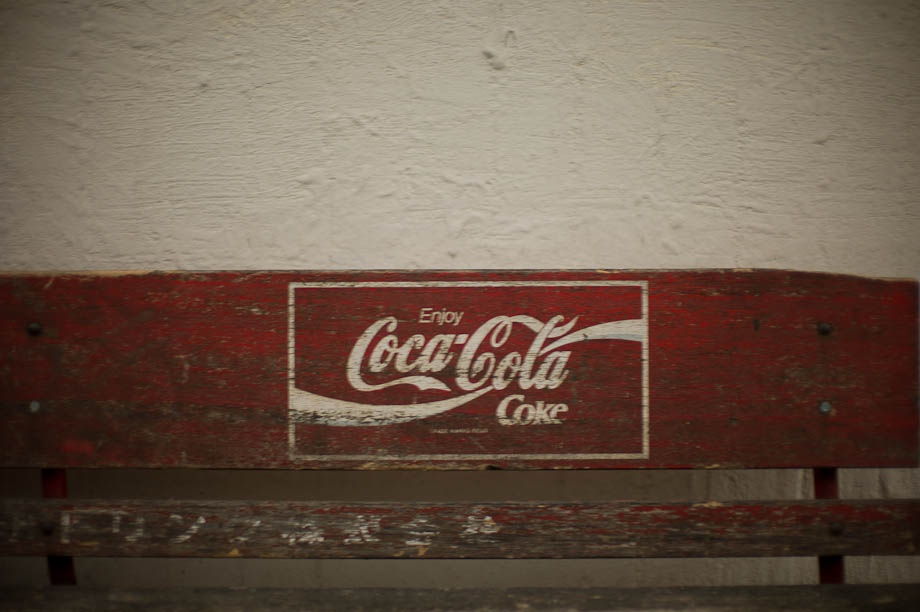 Old Coca Cola bench