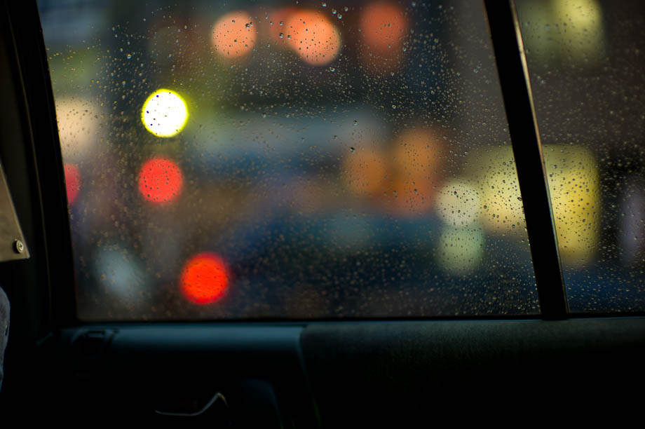 Bokeh out my taxi window