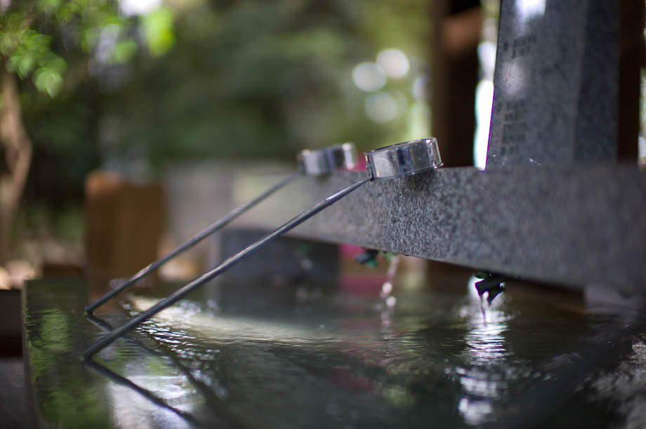 Hand washing station at Temple Entrance
