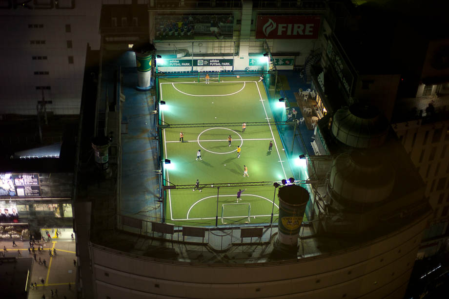 Roof Top Soccer in Shibuya, Tokyo, Japan