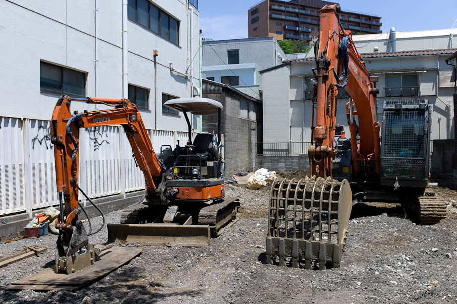 Construction in Nakameguro, Tokyo, Japan
