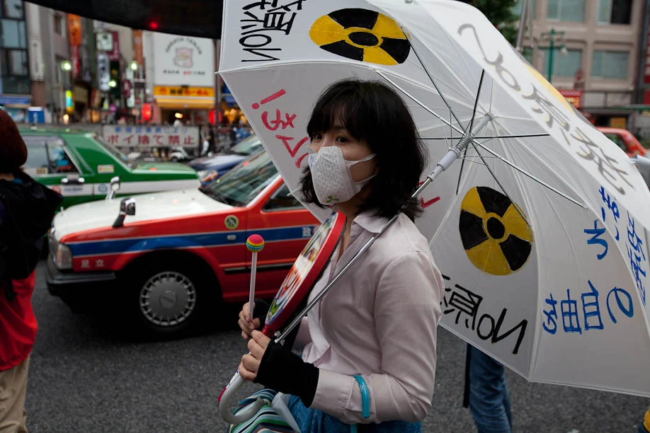 Anti Nuclear protest in Tokyo, Japan on June 11, 2011. 6月11日2011年に東京で原発反対デモ。