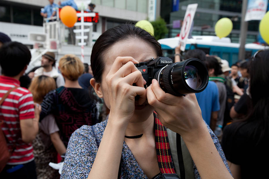 Anti Nuclear protest in Tokyo, Japan on June 11, 2011. 6月11日2011年に東京で原発反対デモ。