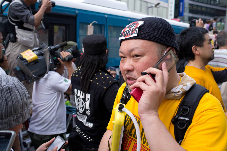 Anti Nuclear protest in Tokyo, Japan on June 11, 2011. 6月11日2011年に東京で原発反対デモ。