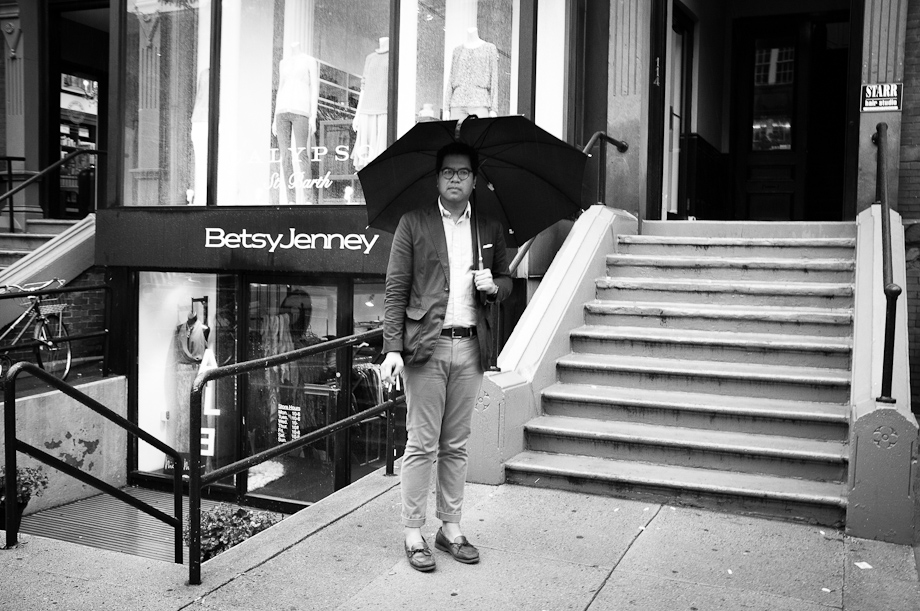 Smoking in the rain