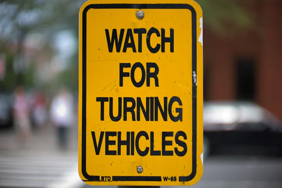 Watch for turning vehicles on Newbury Street