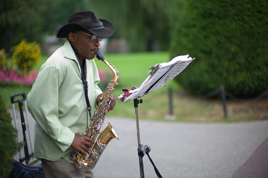 Sax Player in Boston Public Garden