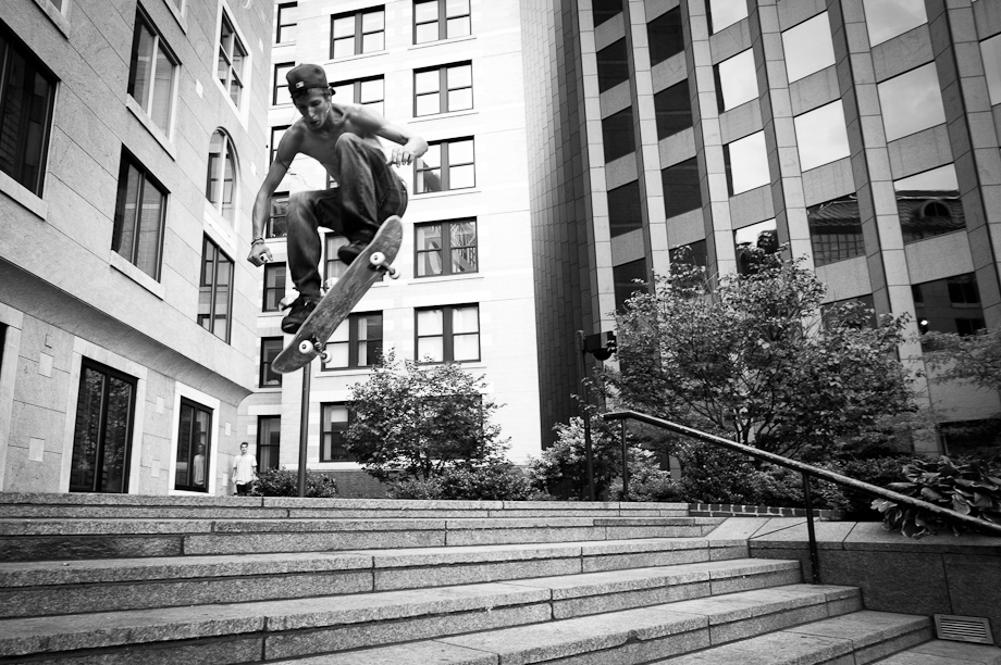 Skateboarding in Boston