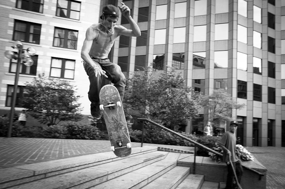 Skateboarding in Boston