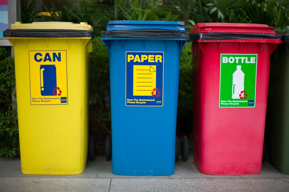 Colored Trash Cans in Singapore