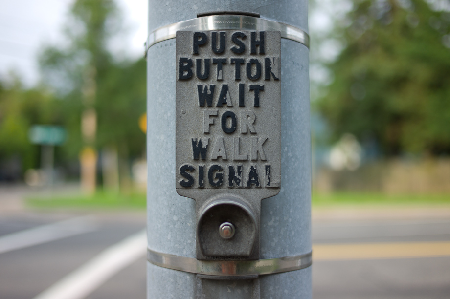 Push Button Wait to Walk Signal