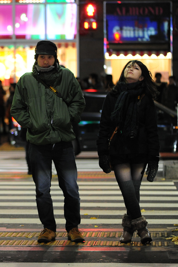 A couple at Roppongi Crossing