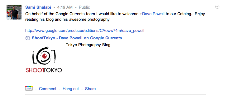 Shoot Tokyo on Google Currents