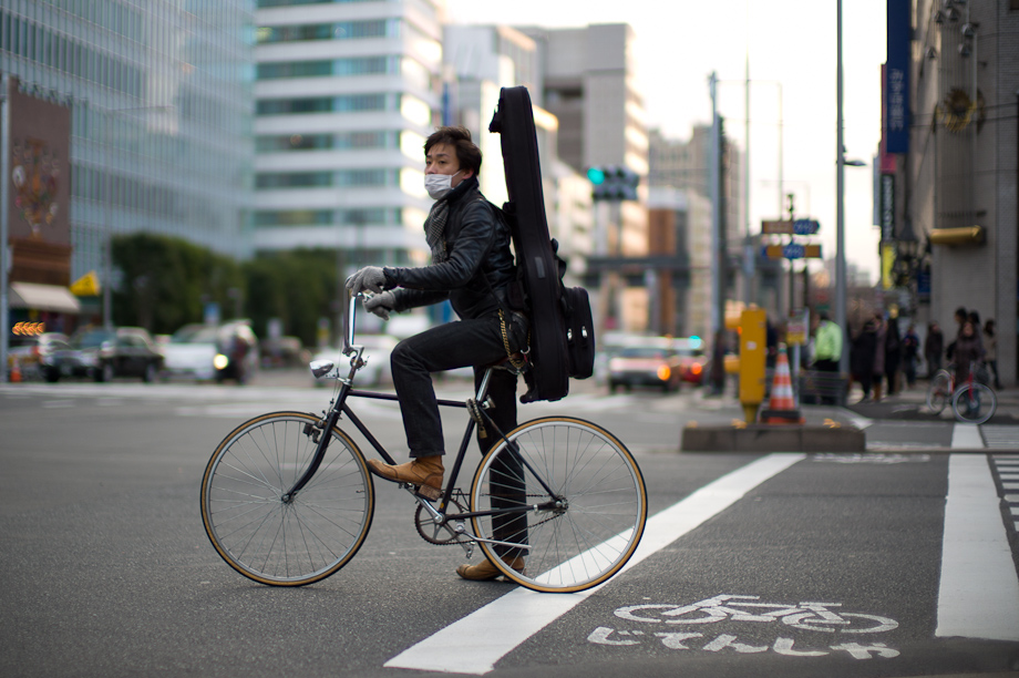 Bike on street in Tokyo
