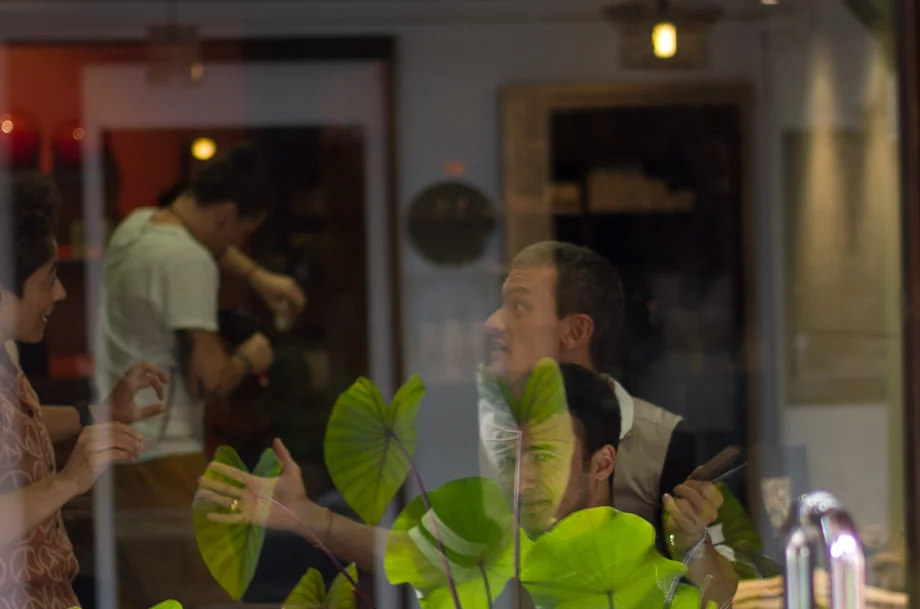 People in the window