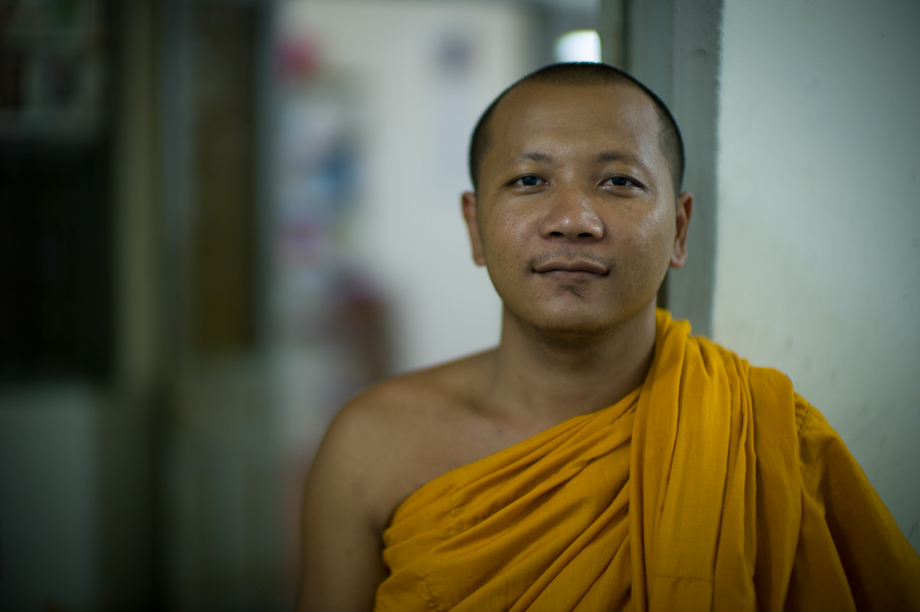 Monk in Phnom Penh, Cambodia