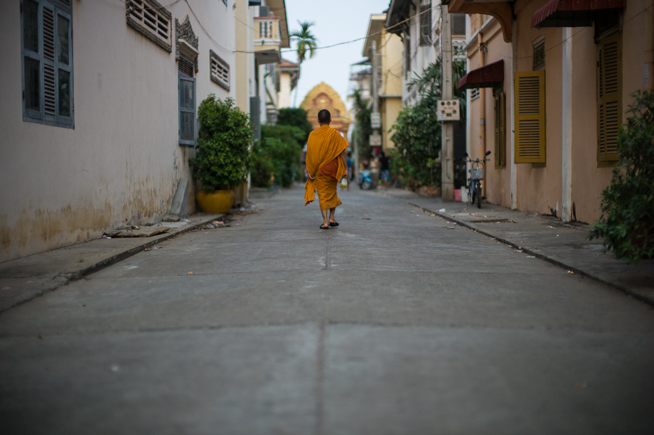 Monk in Phnom Penh, Cambodia