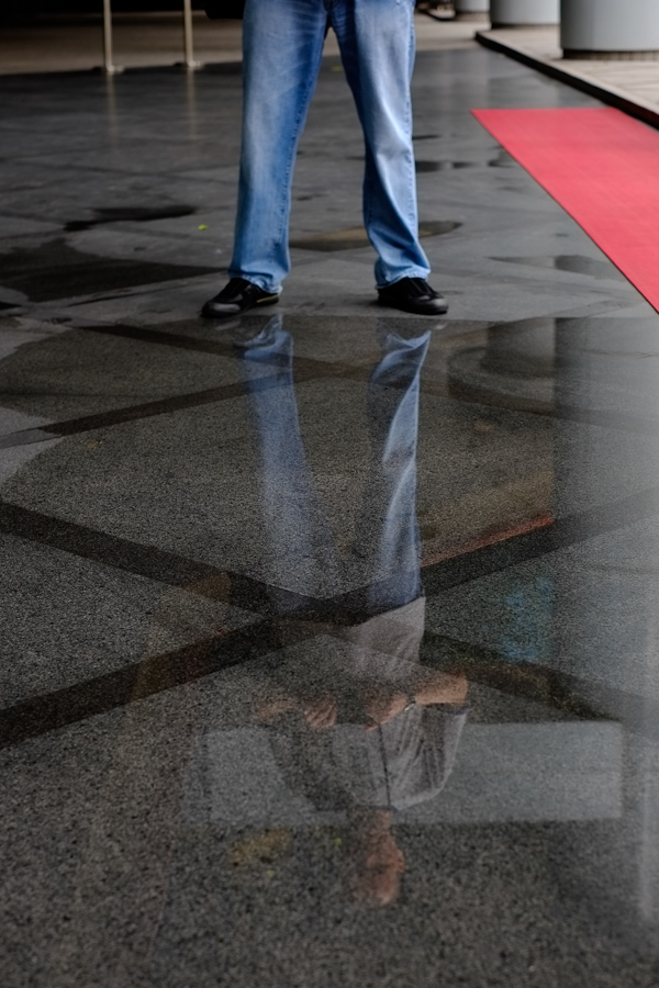 Playing with reflections in puddles