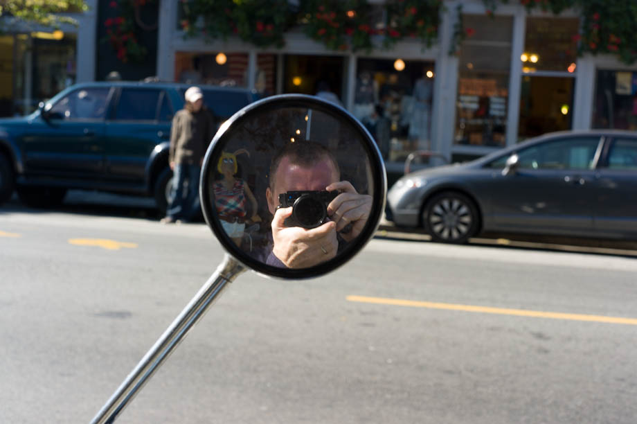 Me in the mirror - moped style