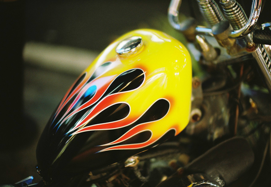 Flaming Motorcycle
