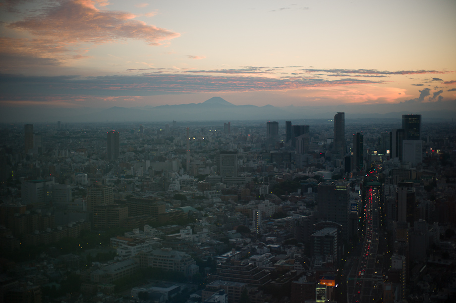 A view of Mt Fuji from Tokyo, Japan