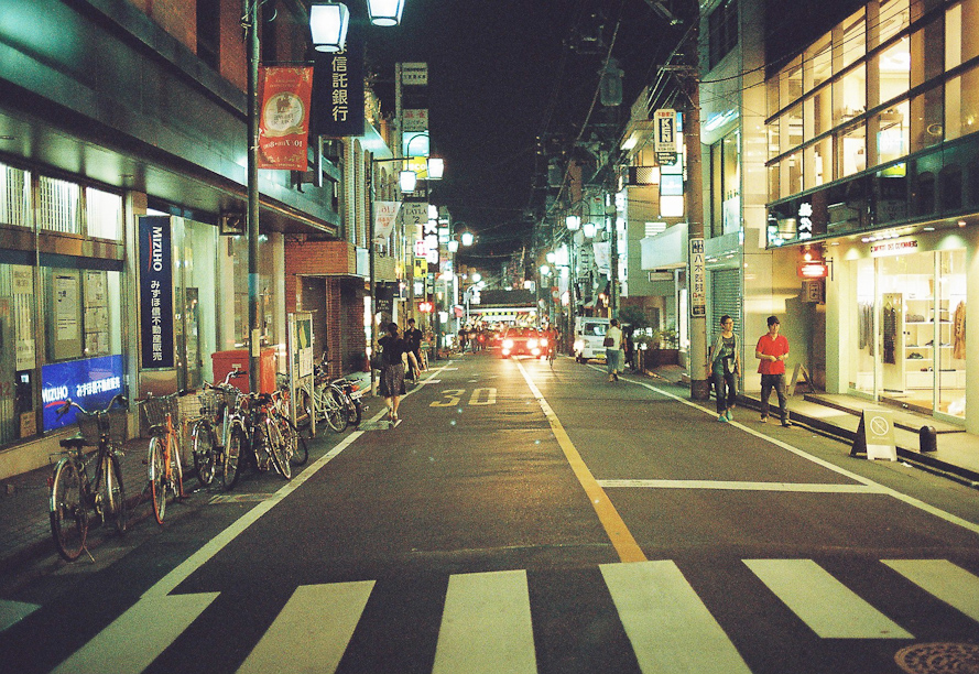 Jiyugaoka at night