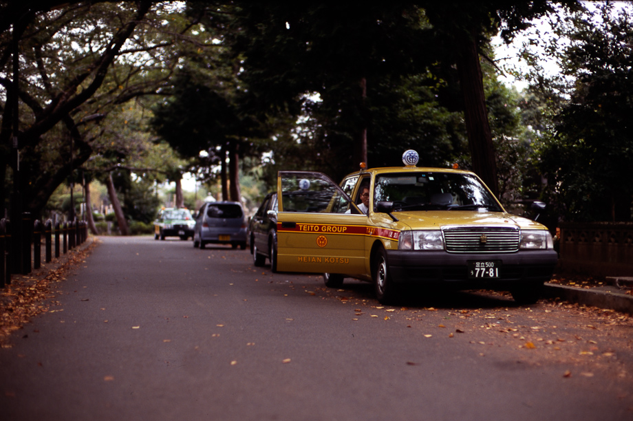 Taxi driver break in Yanaka