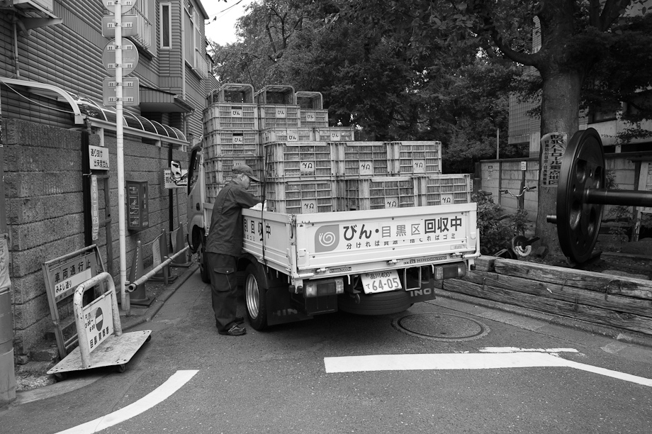 A delivery truck in Yutenji, Tokyo, Japan