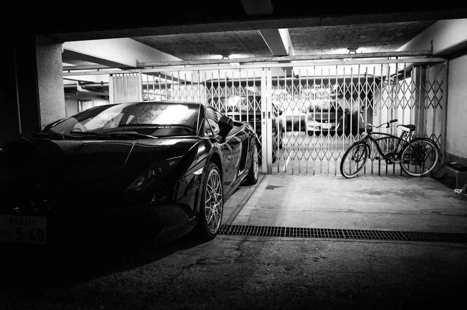 Lamborghini and a bike